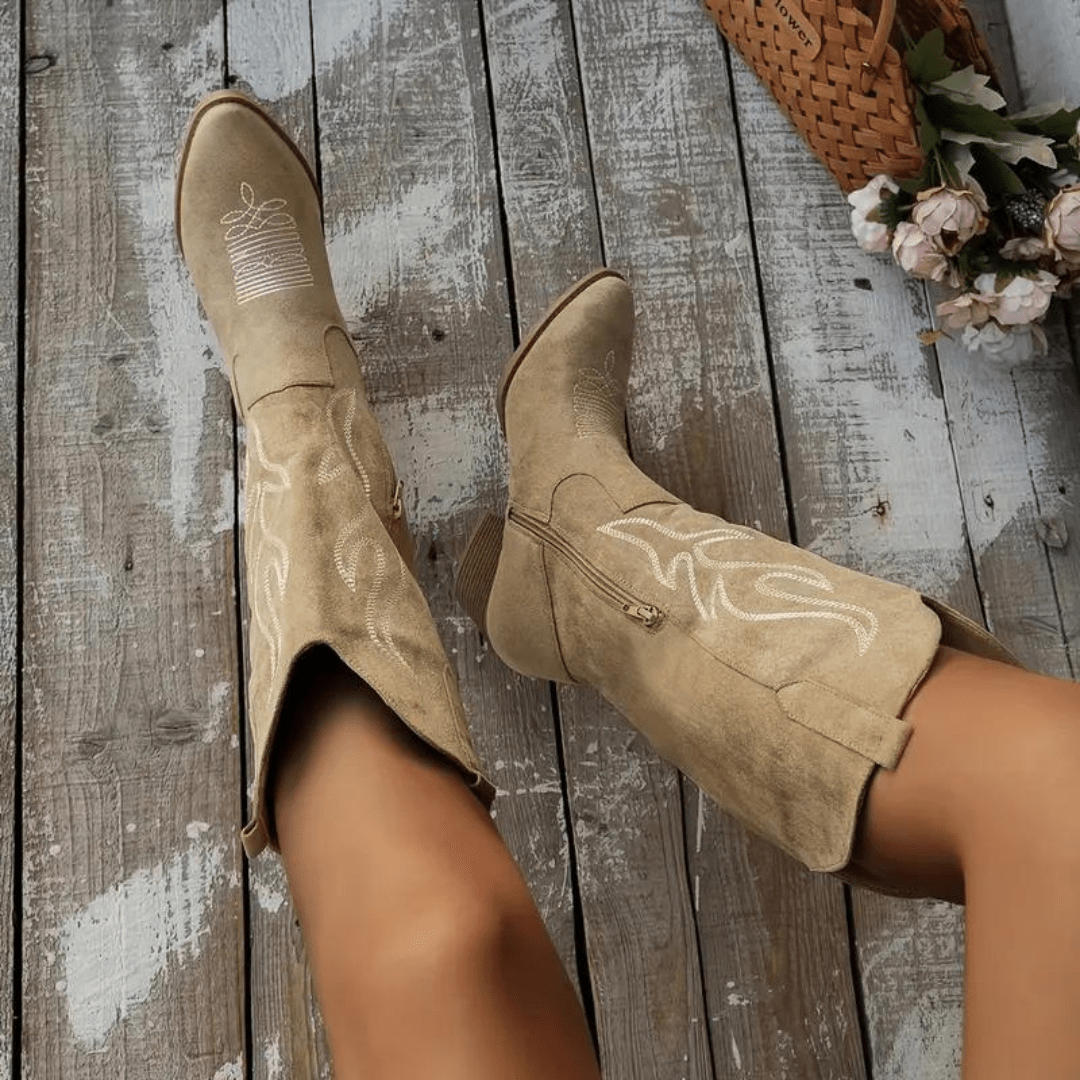 Bottes cowboy femme Sloan élégantes. Confort western pour chaussures mode automne.