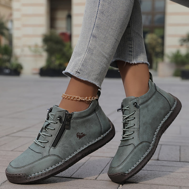 Chaussures bottines d'hiver femme, chaudes et confortables, style casual chic pour la vie de tous les jours.