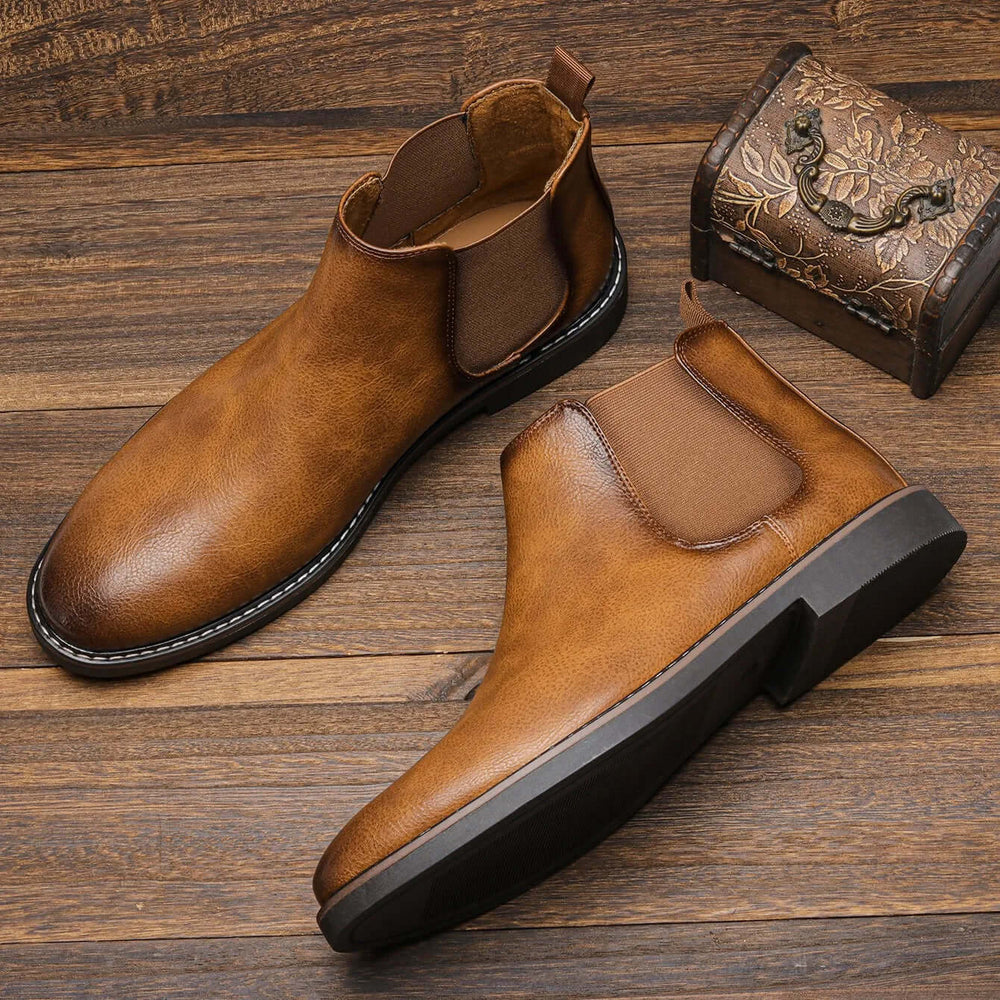 Chaussures bottines Chelsea pour homme, style casual et habillé, idéales pour un look polyvalent et moderne.