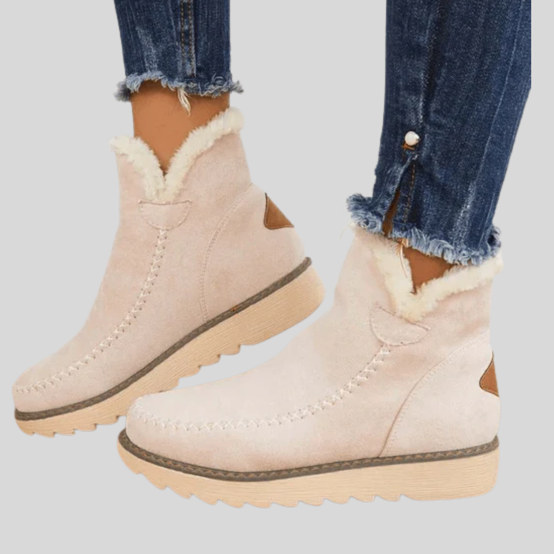Bottines femme d'hiver chaudes, élégantes et confortables pour la neige. Idéales pour un style hivernal chic.
