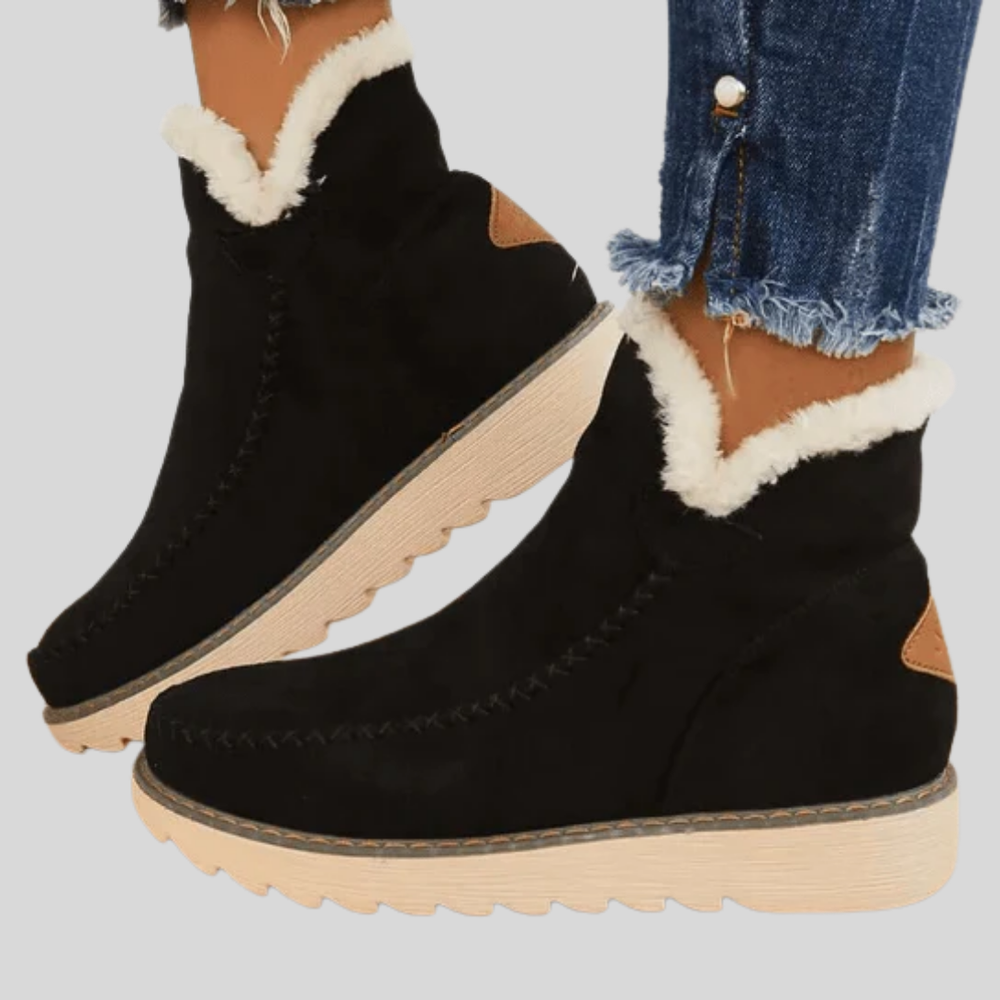 Chaussures montantes femme, bottes hiver décontractées. Parfaites pour garder les pieds au chaud et au sec avec style.