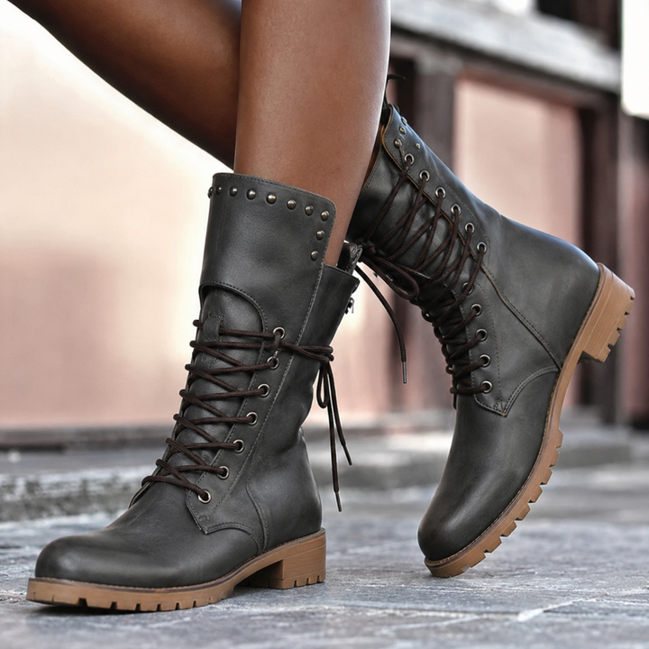 Bottines femme chic, mi-mollet, parfaites pour un style élégant et habillé, grand confort, chaussures automne hiver.