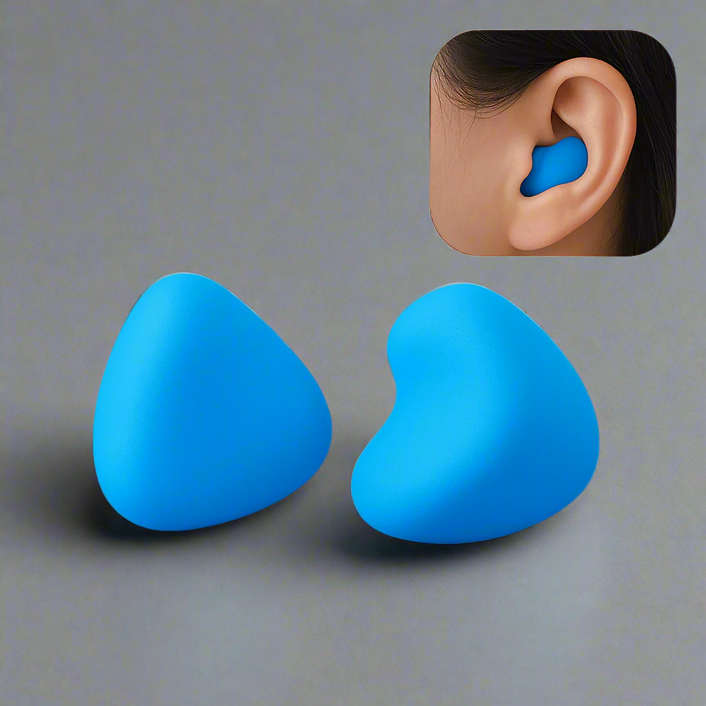 Bouchons anti-bruit en silicone pour un sommeil de qualité en voyage ou à domicile. Réduction sonore efficace.