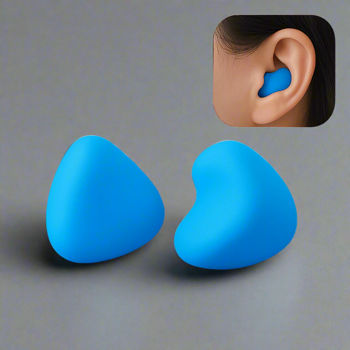 Bouchons anti-bruit en silicone pour un sommeil de qualité en voyage ou à domicile. Réduction sonore efficace.