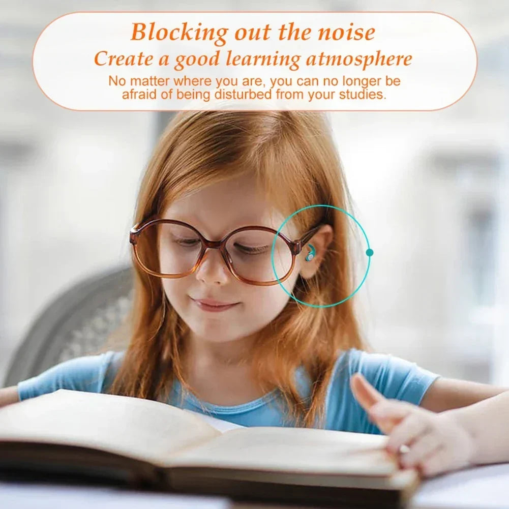 Bouchons d'oreilles étanches en silicone pour enfants, réduction efficace du bruit pour le sommeil et la natation.
