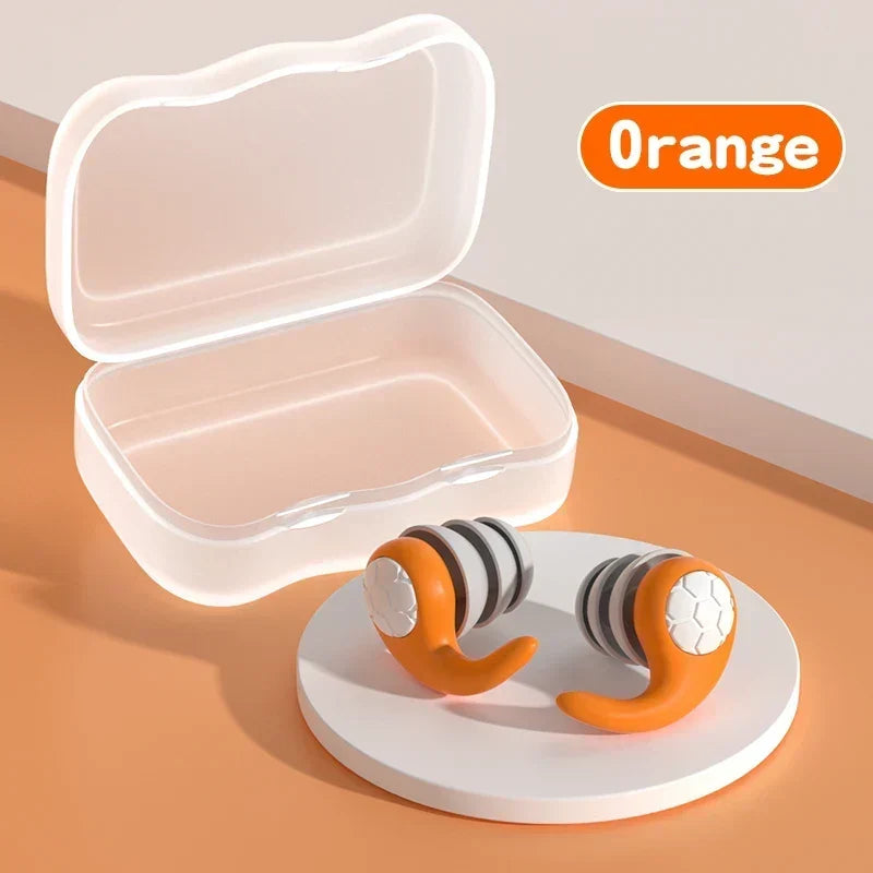 Bouchons d'oreilles souples en silicone réutilisables pour enfants, confortables pour la natation et le bain.