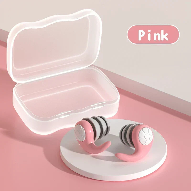 Paire de bouchons d'oreilles en silicone pour enfants, réduction du bruit, idéal pour la piscine et le bain.