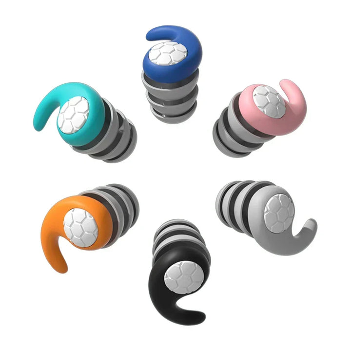 Bouchons d'oreilles anti-bruit pour enfants, en silicone souple, pour natation, concentration et repos.