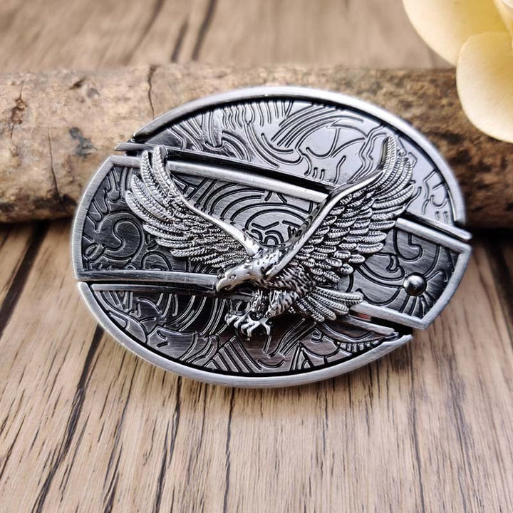 Boucle de ceinture fantastique dragon, unisexe, avec couteau caché. Idée cadeau pour les fans de Western rock.