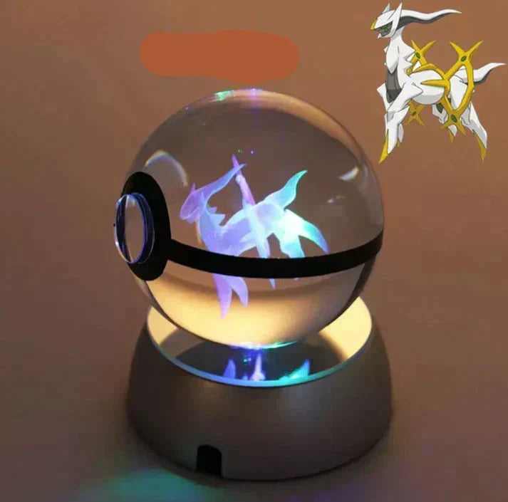 Veilleuse Pikachu en cristal LED, pour une lumière d'ambiance douce et joyeuse.