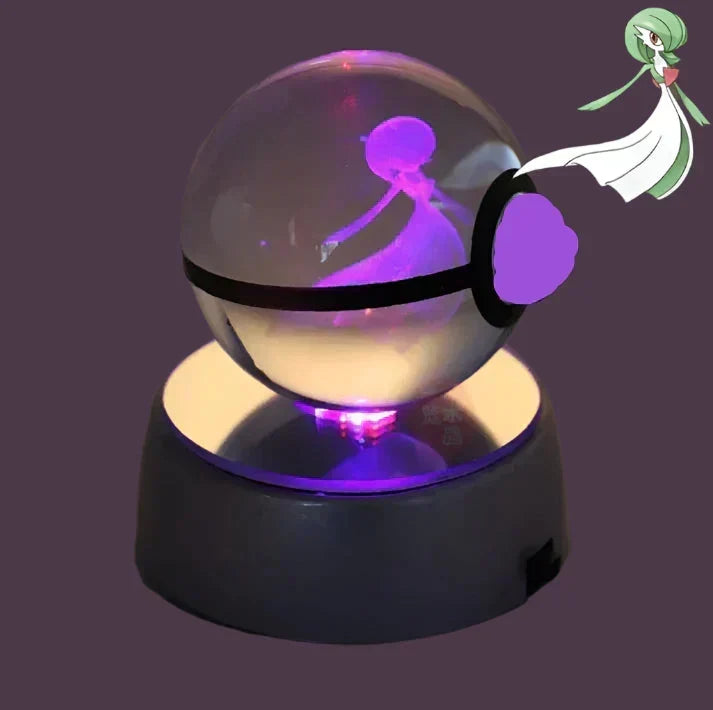 Lampe Bulbizarre en cristal 3D, un cadeau Pokémon lumineux et décoratif.