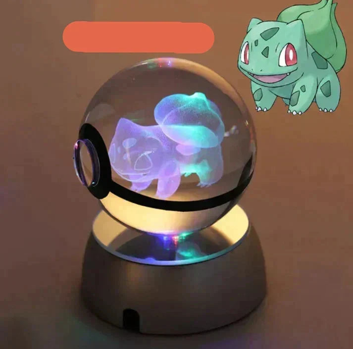 Cristal lumineux Carapuce LED, veilleuse magique pour la chambre des petits.