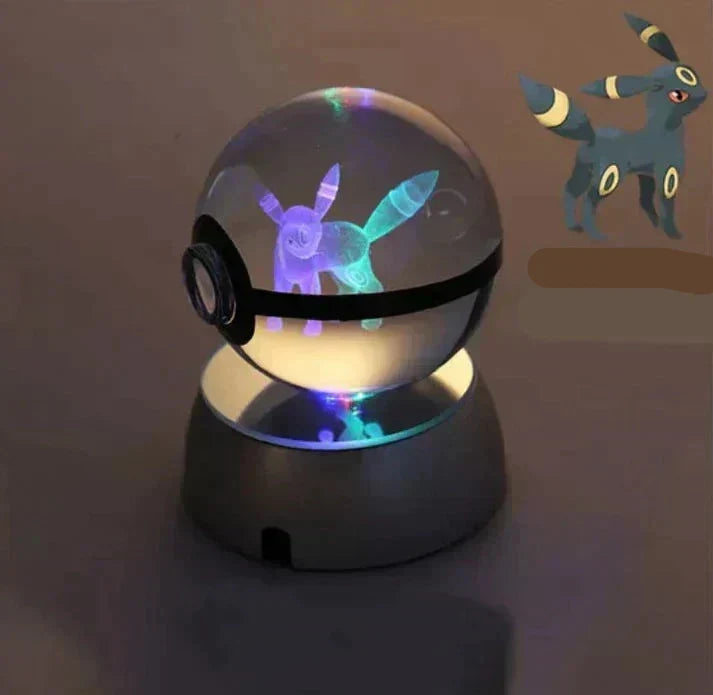 Veilleuse Salamèche en cristal, lampe d'ambiance LED pour les fans ardents.