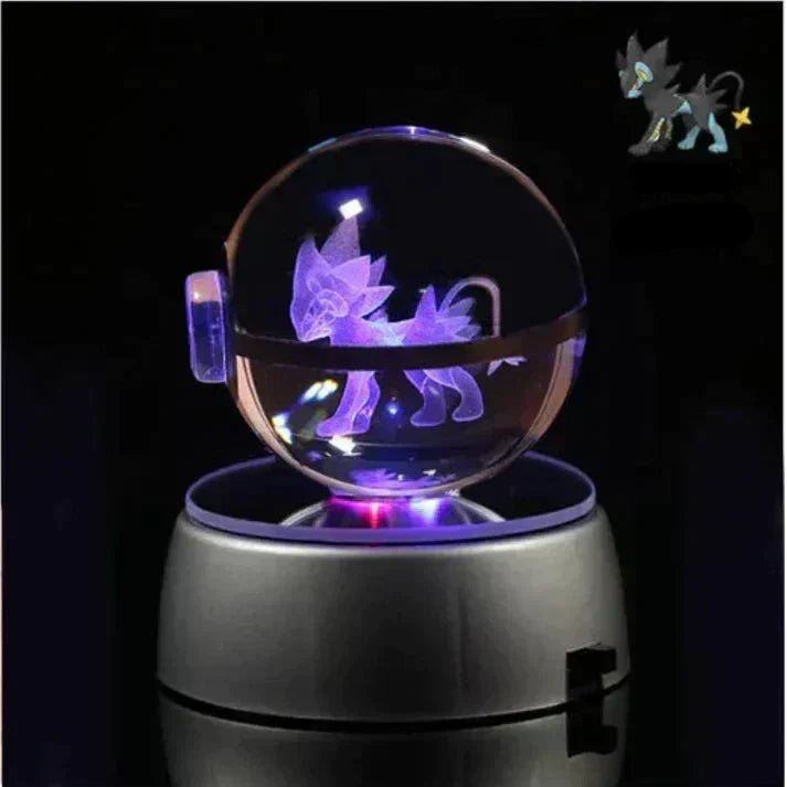 Cristal Snorlax lumineux, veilleuse LED décorative et relaxante pour la nuit.
