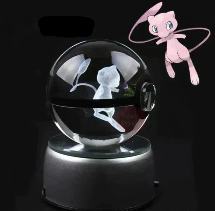 Lampe Mewtwo en cristal, veilleuse Pokémon LED pour les collectionneurs avertis.