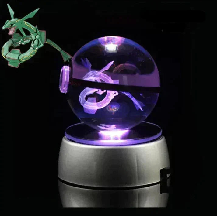 Cadeau original: veilleuse Pokémon en cristal, lumière LED aux reflets changeants.