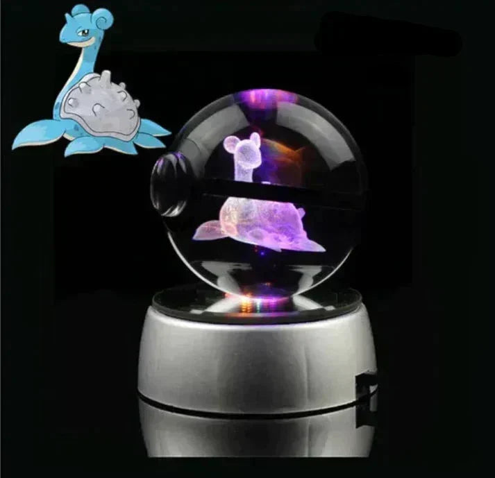 Veilleuse LED fantaisie, avec un design Pokémon en cristal 3D sophistiqué.