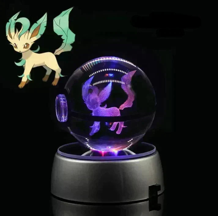 Sublime veilleuse Pokémon en cristal, éclairage LED doux, une touche magique.