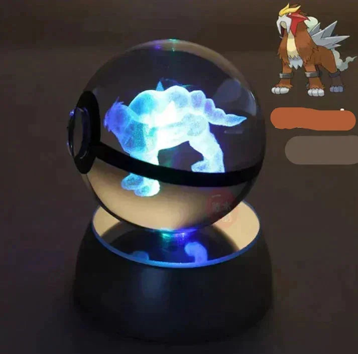 Lampe en cristal Pokémon LED, source de lumière douce et apaisante.