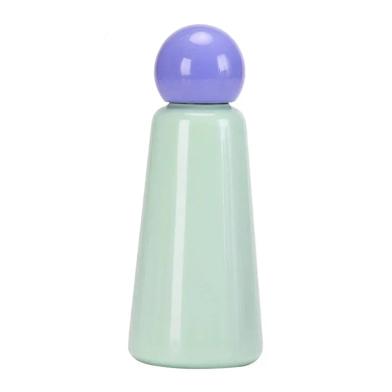 Gourde thermique compacte 500ml en inox, étanche, facile à transporter pour sport et voyages.