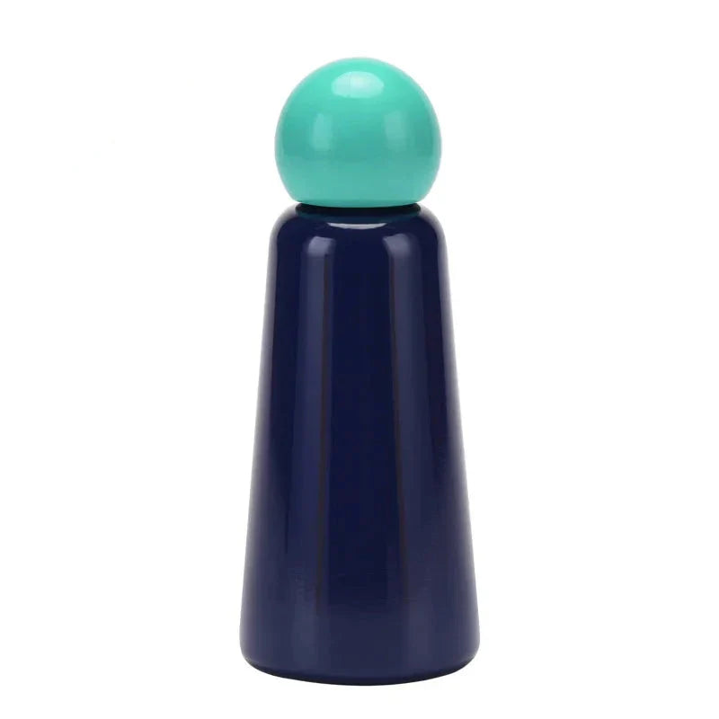 Bouteille d'eau 500ml isotherme, en inox, étanche, portable pour le sport, le bureau ou l'école.