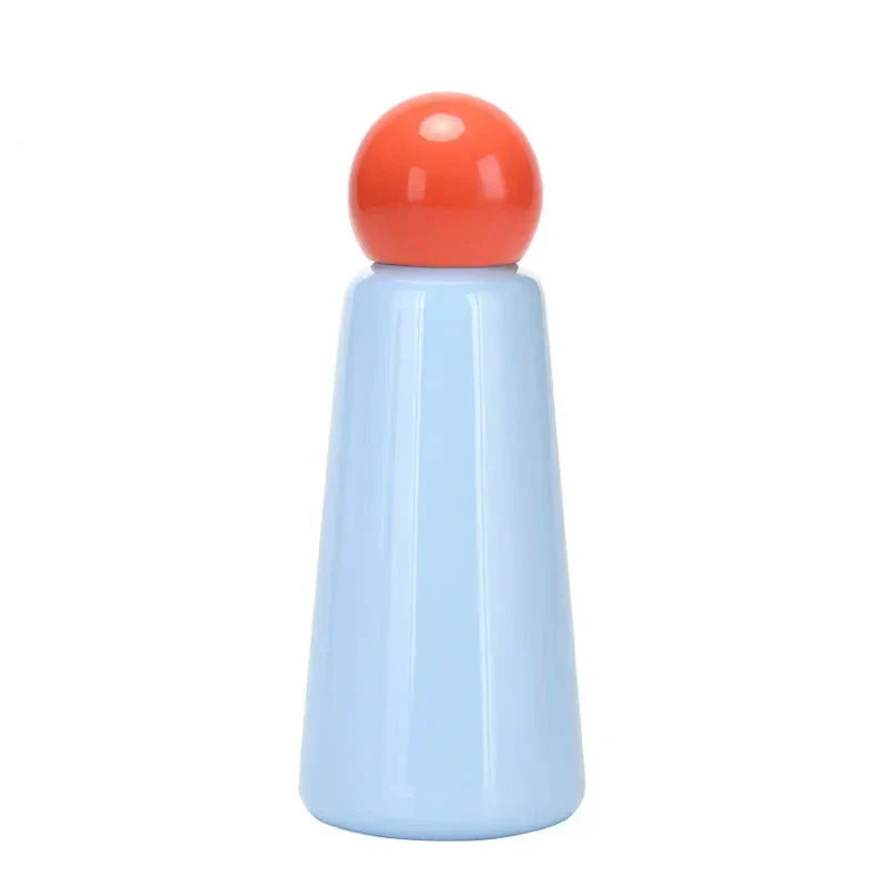 Bouteille isotherme 500ml pour adultes et enfants, étanche, en inox, maintient chaud/froid longtemps.