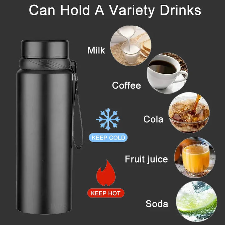 Gourde isotherme 1L pour le sport et activités extérieures. Garde boissons chaudes ou froides, hydratation optimale garantie.