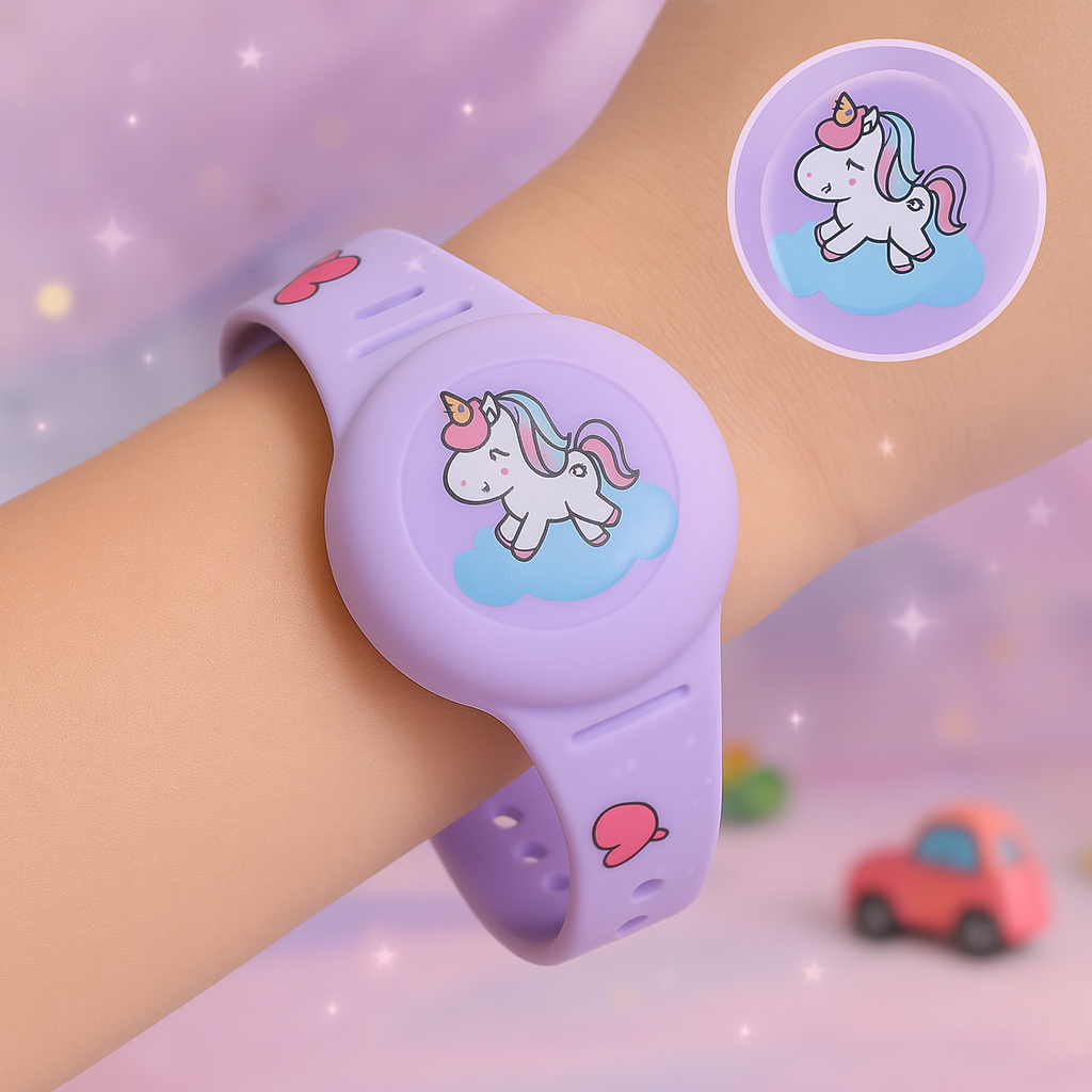 Accessoire enfant: bracelet GPS silicone, idéal pour la sécurité et le suivi en temps réel de votre enfant.
