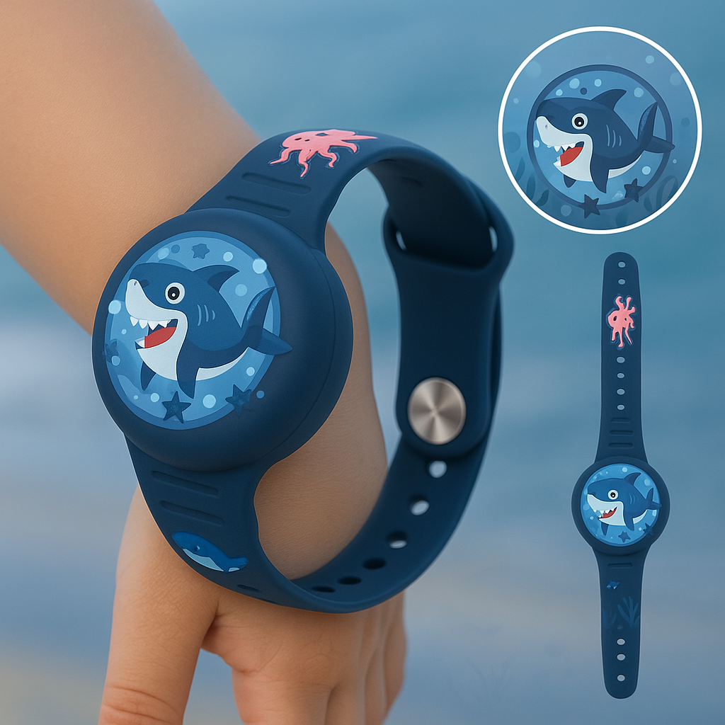 Bracelet GPS sécurité enfant en silicone, permettant une localisation rapide et fiable à tout moment.