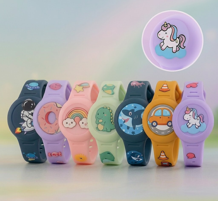 Sécurité enfant optimale avec ce bracelet GPS en silicone, facile à porter et à localiser.