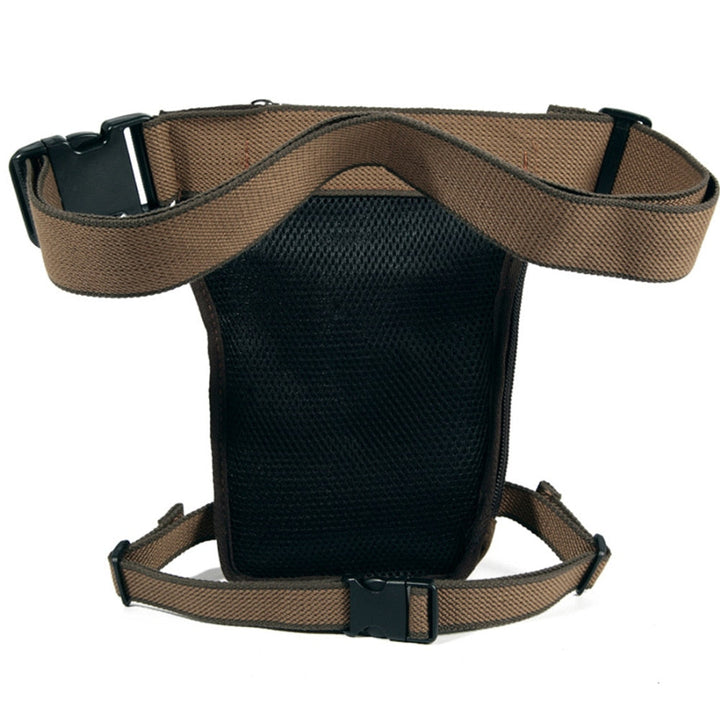 Sac de jambe vert polyvalent, accessoire unisexe pour équitation et randonnée.