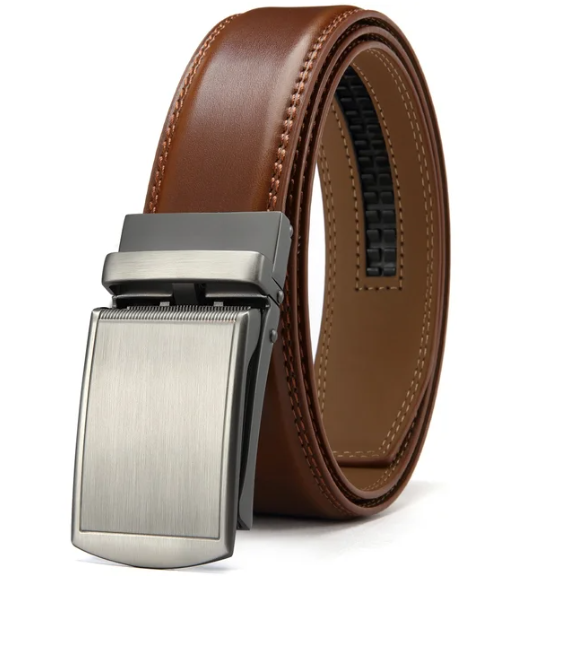 Ceinture homme moderne avec boucle automatique. Accessoire indispensable pour la mode masculine actuelle.