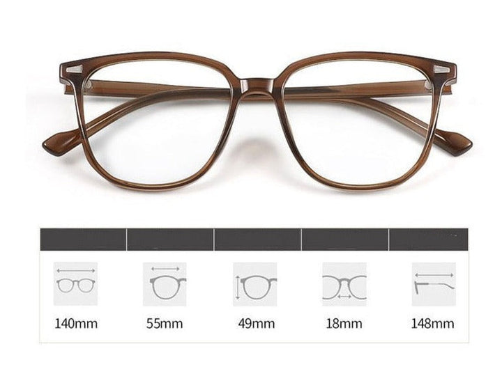 Confort visuel optimal: lunettes de myopie unisexes anti-lumière bleue, essentielles pour le travail digital.