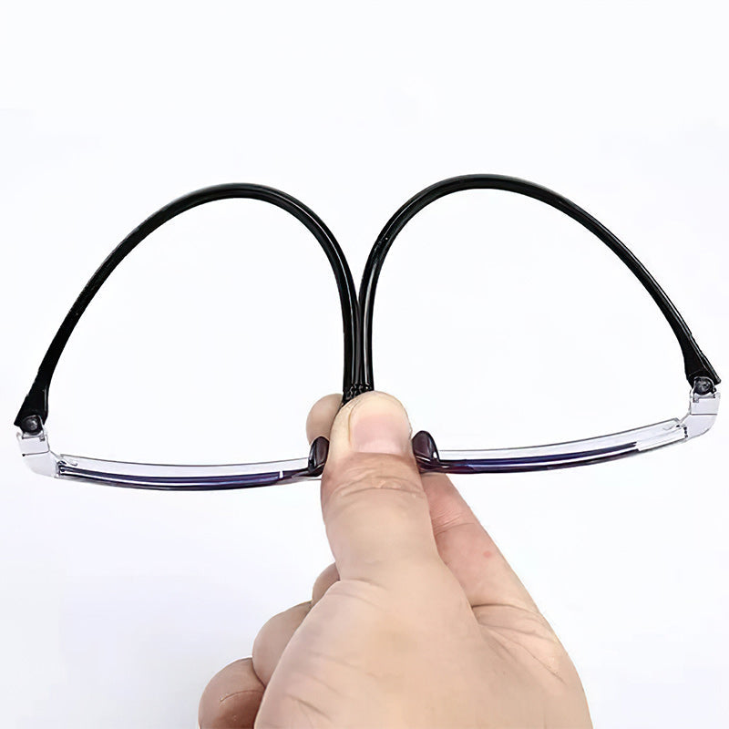 Vision progressive : lunettes de lecture or, anti-lumière bleue, pour homme et femme, très confortables.
