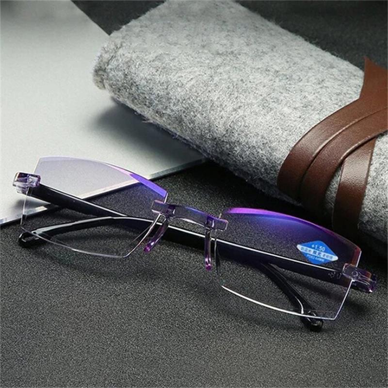 Lunettes unisexe multifocales anti-lumière bleue, idéales pour la lecture et la protection oculaire. Vision claire.