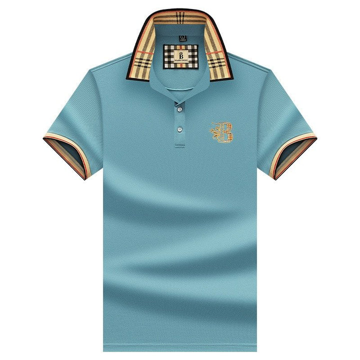 Polo masculin d'été, style moderne et frais. Confort décontracté, manches courtes, idéal pour les journées chaudes.