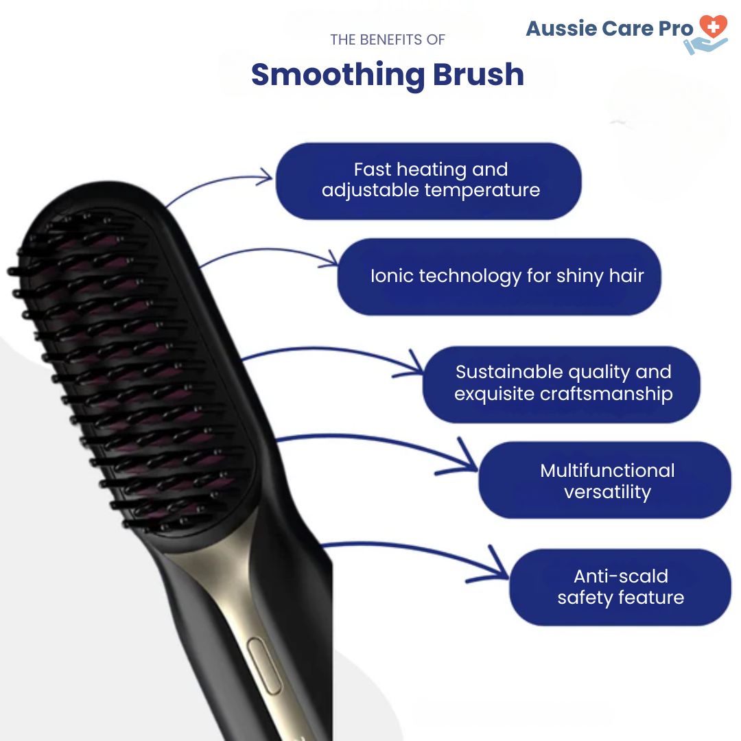 Brosse lissante céramique rechargeable pour un coiffage anti-frisottis. Lisseur portable pour cheveux lisses.