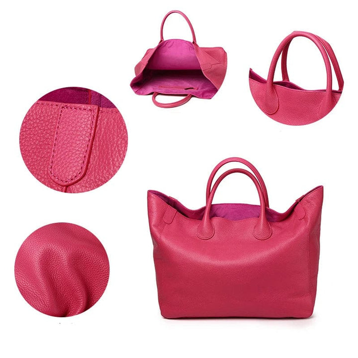 Superbe sac cabas femme en cuir véritable camel. Un accessoire élégant et spacieux, parfait pour toutes vos sorties.