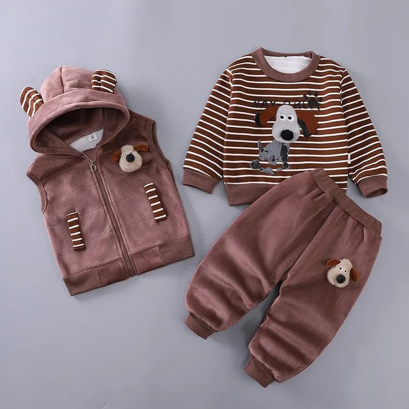 Ensemble vêtement bébé 3 pièces 100% coton, doux et hypoallergénique.