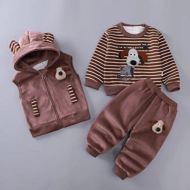 Ensemble vêtement bébé 3 pièces 100% coton, doux et hypoallergénique.
