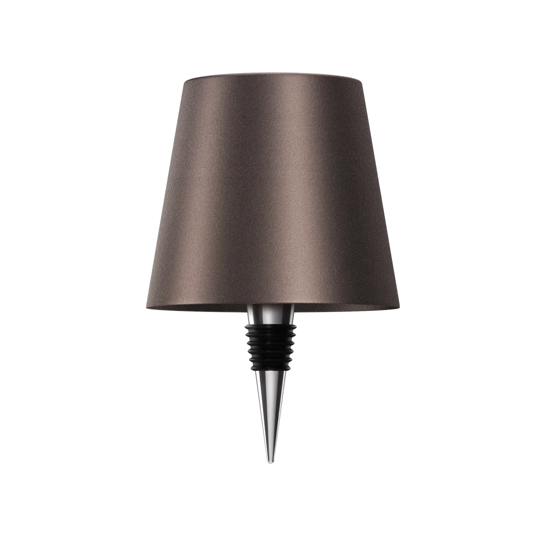 Éclairage d'ambiance LED sans fil. Lampe de table rechargeable design bouteille unique.