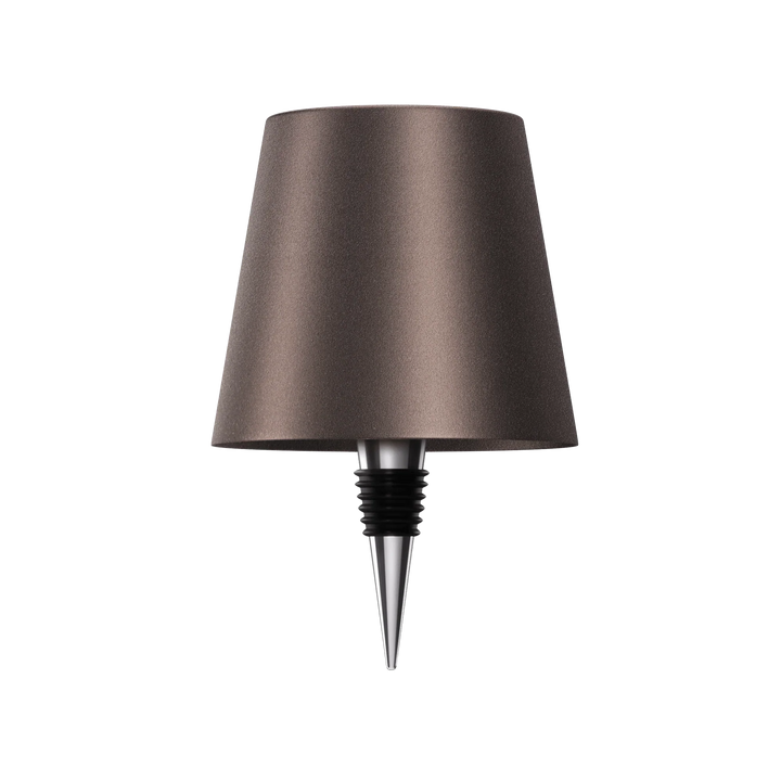 Éclairage d'ambiance LED sans fil. Lampe de table rechargeable design bouteille unique.