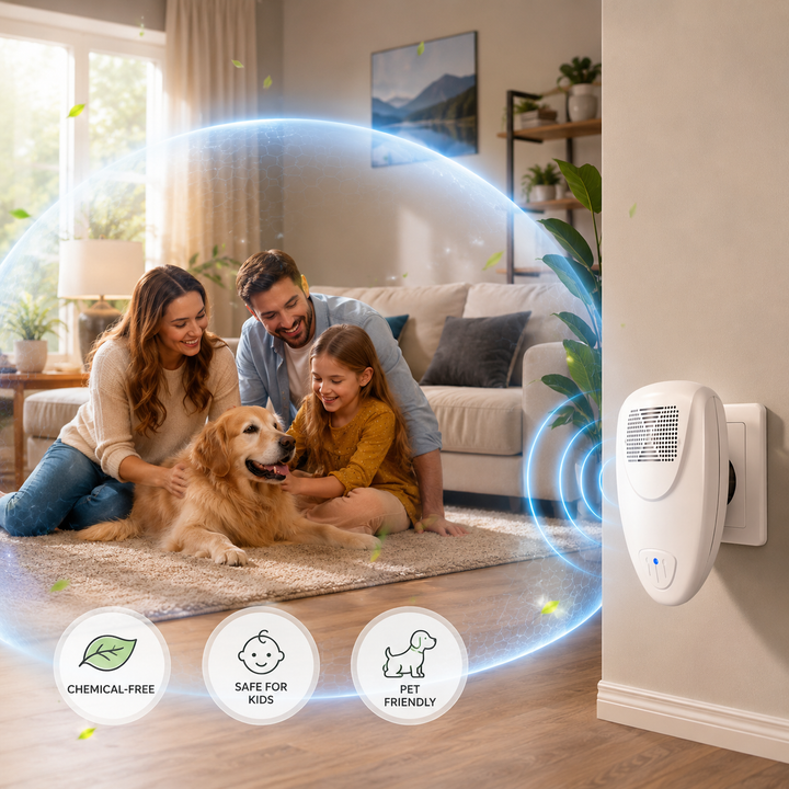 Répulsif ultrasonique discret, idéal pour éloigner les punaises de lit et autres nuisibles de la maison.