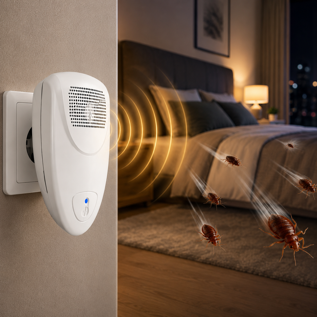 Répulsif ultrasonique anti-punaises de lit compact pour une protection maison sûre et sans produits chimiques.