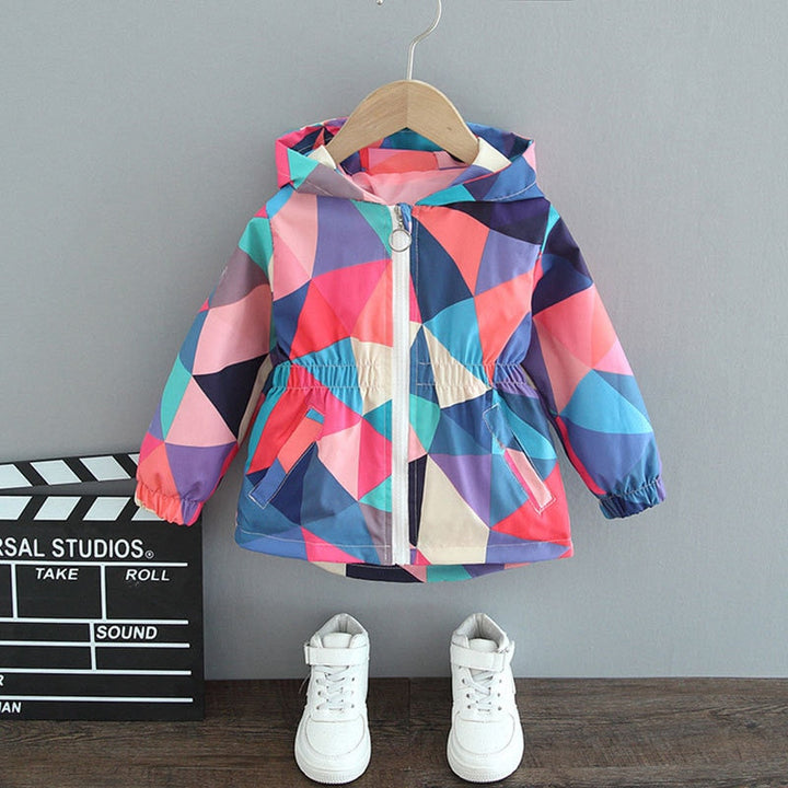 Vêtement de pluie fille, design papillon coloré. Idéal pour les jours de pluie au printemps et à l'automne, protection efficace.