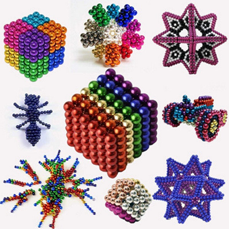 Cadeau enfant : jeu magnétique 216 billes, pour des heures de construction créative et de plaisir éducatif.