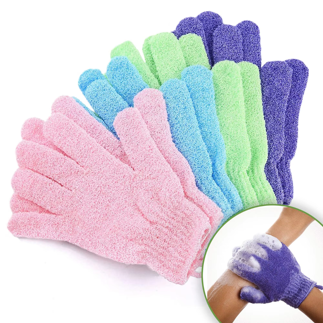 Améliorez votre routine de soin avec ces gants exfoliants pour stimuler la peau et la rendre douce.