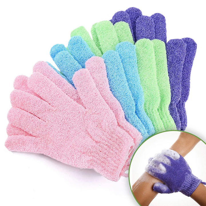 Améliorez votre routine de soin avec ces gants exfoliants pour stimuler la peau et la rendre douce.