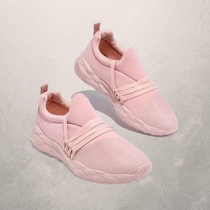 Rosa Sport Sneakers med Spetsdetaljer