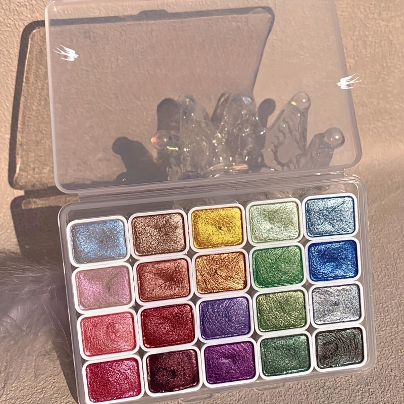 20 couleurs d'aquarelle perle solide. Peinture d'art pour artistes, œuvres créatives et calligraphie.
